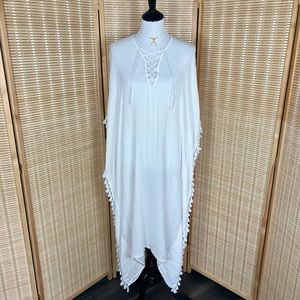 Walter Baker Tassel One Size Swim Coverup Acapulco Kaftan